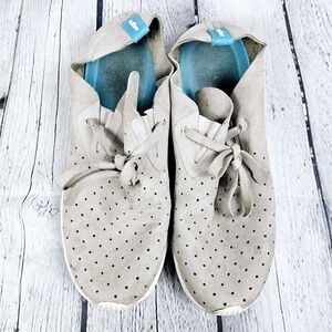 NATIVE | perforated leather lace-up casual sneakers shoes